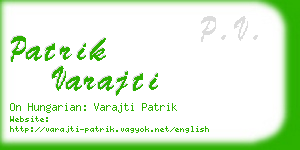 patrik varajti business card